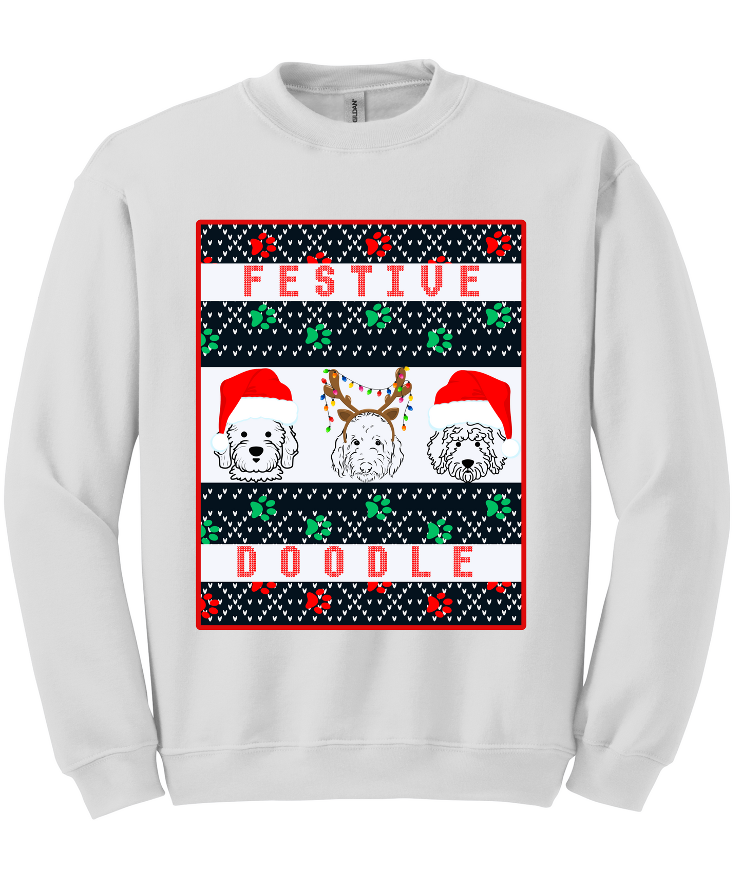 Festive Doodles Goldendoodle Ugly Sweater